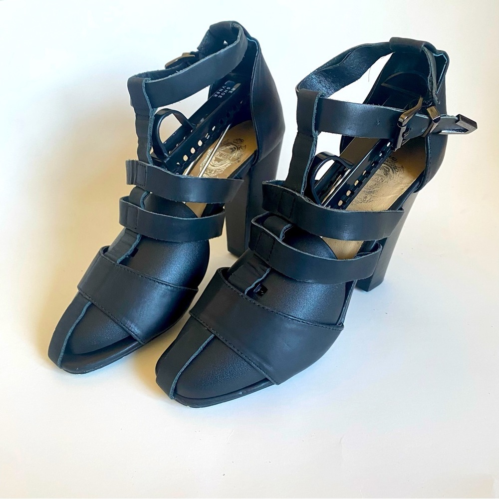 Sol Sana Black Cage Goth Heels